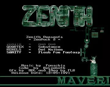 Zenith Pack 8 Menu