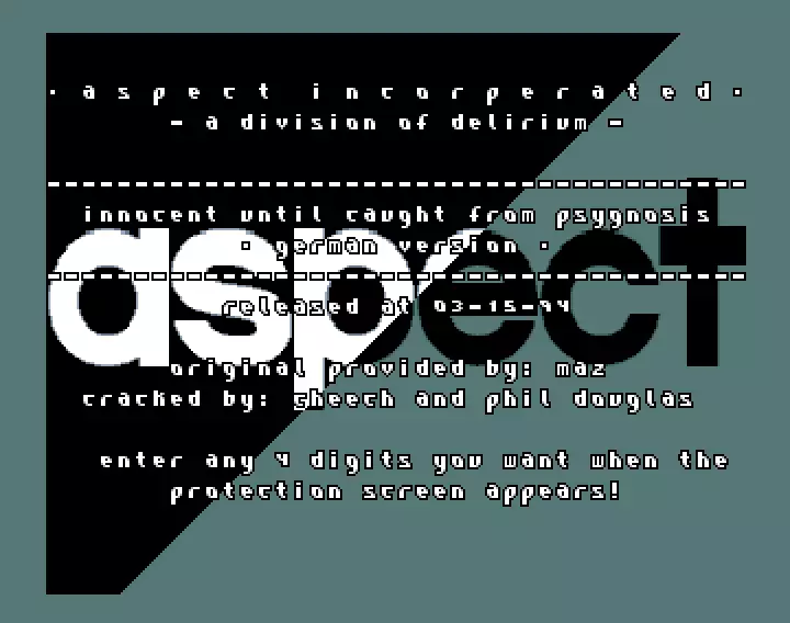 Innocent Until Caught - German