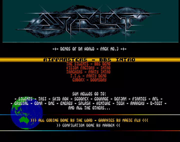 Demos of the World 3 Menu