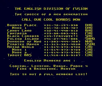 English Division BBS Intro